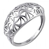 Женское серебряное кольцо с куб. циркониями, 1536964