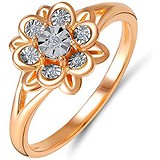 Женское золотое кольцо с бриллиантами, 1555908