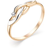 Женское золотое кольцо с бриллиантом, 1606084