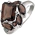 Женское серебряное кольцо с раухтопазами - фото 1