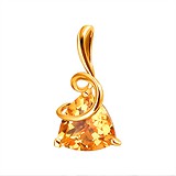 Золотой кулон с цитрином, 1613508