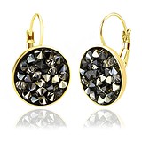 Сережки з кристалами Swarovski в позолоті, 1625540