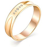 Золотое обручальное кольцо с бриллиантами, 1631684