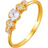Золотое обручальное кольцо с куб. циркониями, 1658820