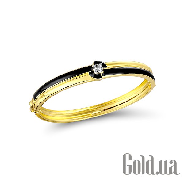 

Браслет Lurie Jewelry, Женский серебряный браслет с куб. циркониями и эмалью в позолоте