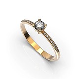Золотое кольцо с бриллиантами, 1773252