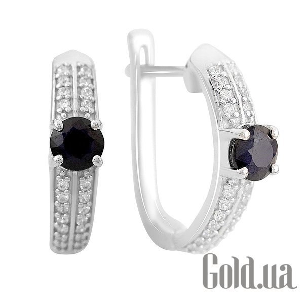 

Серьги Fresh Jewelry, Серебряные серьги с куб. циркониями и сапфирами