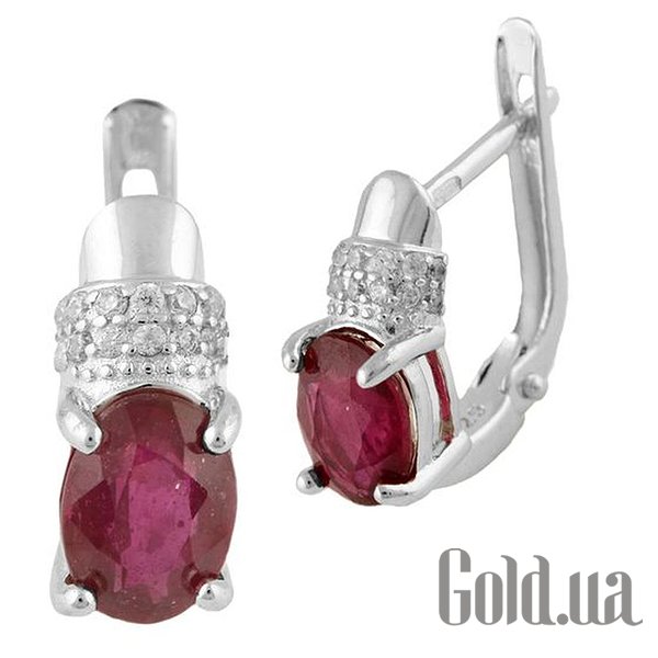 

Серьги Fresh Jewelry, Серебряные серьги с куб. циркониями и рубинами