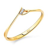 Женское золотое кольцо с бриллиантами, 1513413