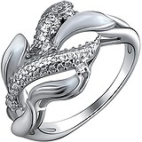 Женское серебряное кольцо с куб. циркониями, 1611717