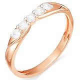 Золотое обручальное кольцо с бриллиантами, 1627333