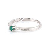 Женское серебряное кольцо с агатом и куб. циркониями, 1631941