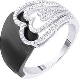 Женское золотое кольцо с бриллиантами и ониксом, 1669829