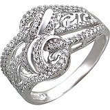 Женское серебряное кольцо с куб. циркониями, 1672645