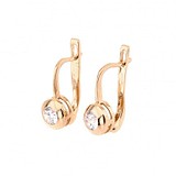 Золоті сережки з куб. цирконіями, 1729221