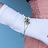 Жіночий срібний браслет зі шпинелью, куб. цирконіями і емаллю - фото 2