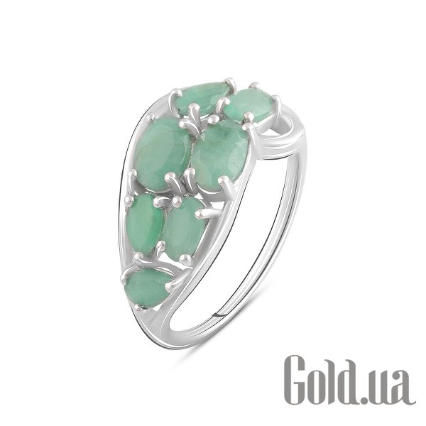 

Женские кольца Fresh Jewelry, Женское серебряное кольцо с изумрудами, 19