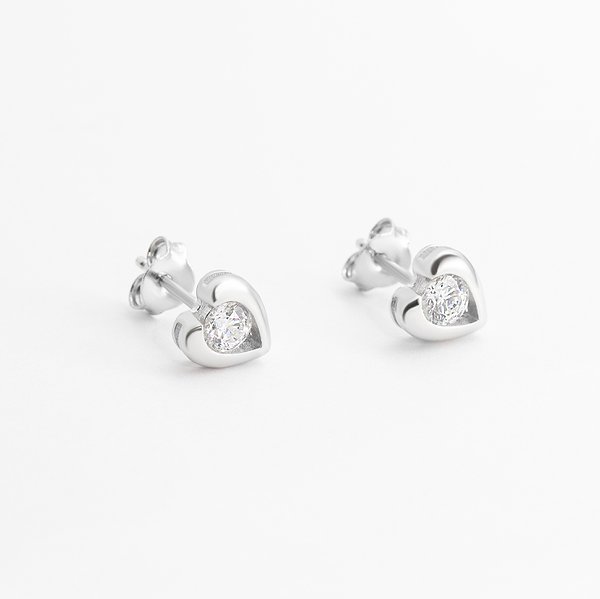 Срібні сережки з Swarovski Zirconia
