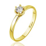 Золотое кольцо с бриллиантом, 1537478