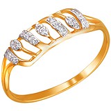 Женское золотое кольцо с куб. циркониями, 1538758