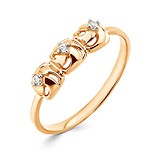 Женское золотое кольцо с куб. циркониями, 1540550