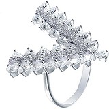 Женское серебряное кольцо с куб. циркониями, 1609926