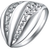 Женское серебряное кольцо с куб. циркониями, 1614022