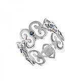 Женское серебряное кольцо с синт. шпинелями, 1616838
