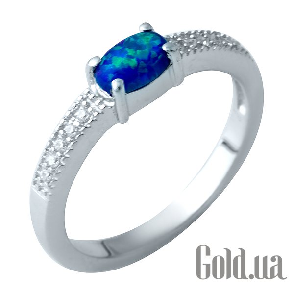 

Женские кольца Fresh Jewelry, Женское серебряное кольцо с опалом и куб. циркониями, 17