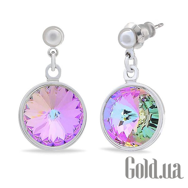 

Серьги с подвесками Kobi, Стальной, Серьги с кристаллами Swarovski