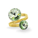 Кільце з кристалами Swarovski в позолоті, 1626566