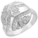 Женское серебряное кольцо с куб. циркониями, 1660102
