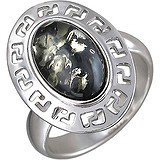 Женское серебряное кольцо с янтарем, 1672646