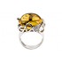 Женское золотое кольцо с цитрином, дымчатыми кварцами и бриллиантами - фото 2