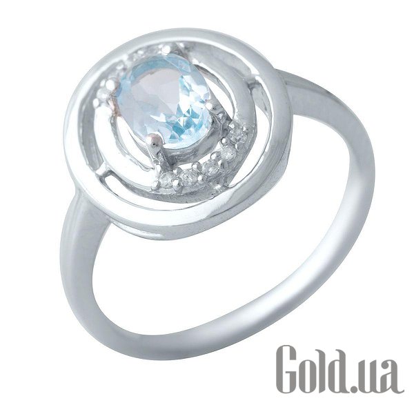 

Женские кольца Fresh Jewelry, Женское серебряное кольцо с топазом и куб. циркониями, 17