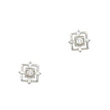 Серебряные серьги с куб. циркониями, 1750982