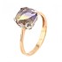 Женское золотое кольцо с синт. аметрином - фото 1