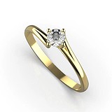 Золотое кольцо с бриллиантом, 1768902
