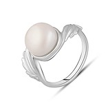 Жіноча срібна каблучка з культив. перлами (2130215), фотографии