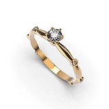 Золотое кольцо с бриллиантами, 1773254