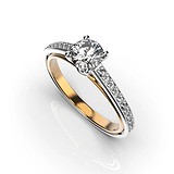 Золотое кольцо с бриллиантами, 1776070
