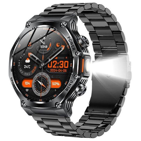 UWatch Смарт часы Smart Surf X Pro Black Steel 3488