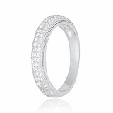 Серебряное обручальное кольцо с куб. циркониями (КК2Ф/223), фотографии