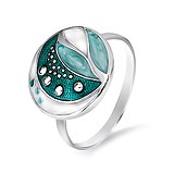 Женское серебряное кольцо с эмалью, 1515719