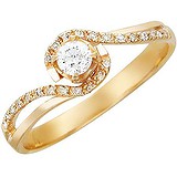 Золотое кольцо с бриллиантами, 1605063