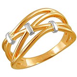Женское серебряное кольцо в позолоте, 1607367