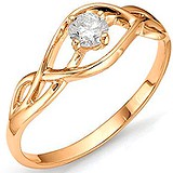 Золотое кольцо с бриллиантом, 1622727