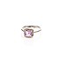 Женское серебряное кольцо с аметистом и куб. циркониями - фото 1