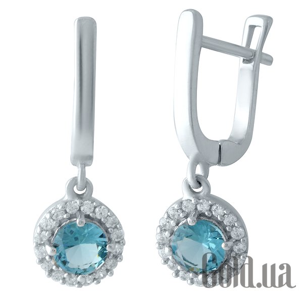 

Серьги с подвесками Fresh Jewelry, Серебряные серьги с топазами и куб. циркониями