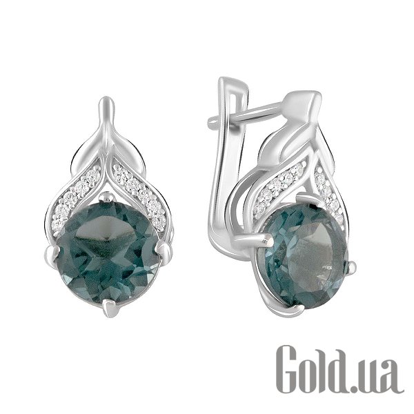 

Серьги Fresh Jewelry, Серебряные серьги с куб. циркониями и топазами